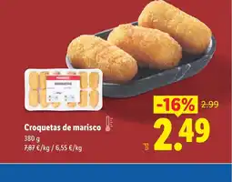Lidl Croquetas de marisco oferta