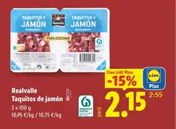 Lidl REALVALLE Taquitos de jamón oferta
