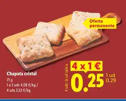 Lidl Chapata cristal oferta