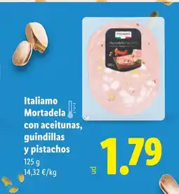 Lidl ITALIANO Mortadela con aceitunas, guindillas y pistachos oferta