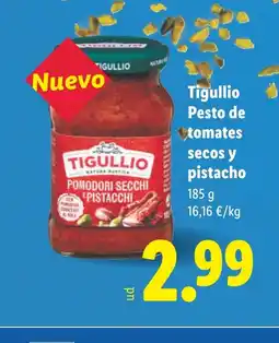 Lidl TIGULLIO Pesto de tomates secos y pistacho oferta