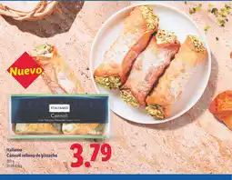 Lidl ITALIAMO Cannoli relleno de pistacho oferta