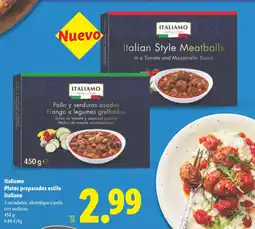 Lidl ITALIAMO Platos preparados estilo italiano oferta