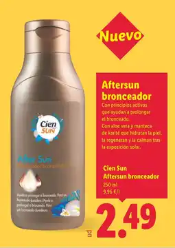 Lidl CIEN SUN Aftersun bronceador oferta