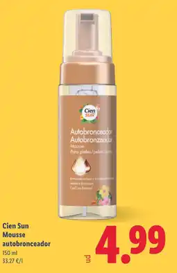 Lidl CIEN SUN Mousse autobronceador oferta