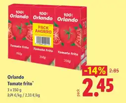 Lidl ORLANDO Tomate frito oferta