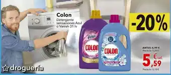 Clarel Colon Detergente Sensaciones Azul O Vanish 31 Lv oferta