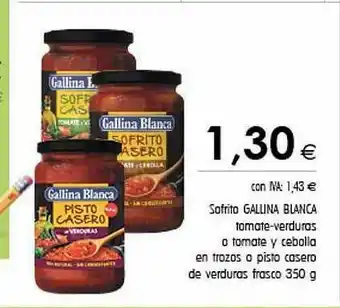 Cash Ifa Sofrito Gallina Blanca Tomate-verduras O Tomates Y Cebolla En Trozos O Pisto Casero De Verduras Frasco oferta