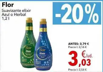 Clarel Flor Suavizante Elixir Azul O Herbal oferta