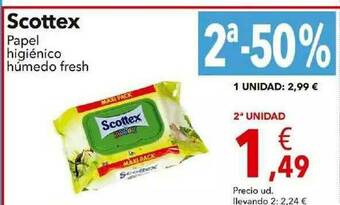 Clarel Scottex Papel Higiénico Húmedo Fresh oferta