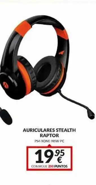 Telecable Auriculares Stealth Raptor oferta