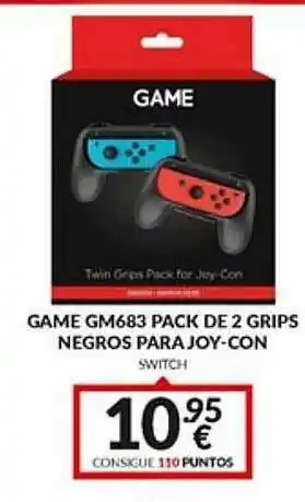 Telecable Game Gm 683 Pack De 2 Grips Negros Para Joy-con oferta