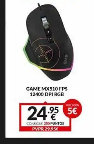 Telecable Game Mx510 Fps 12400 Dpi Rgb oferta