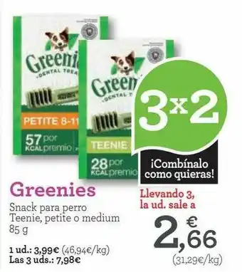 TiendAnimal Greenies Snack Para Perro Teenie Petite O Medium oferta