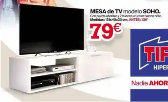 Tifón Hipermueble Mesa De Tv Modelo Soho oferta