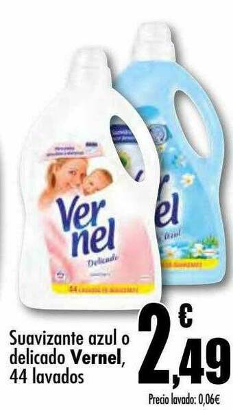 Unide Supermercados Suavizante Azul O Delicado Vernel, 44 Lavados oferta