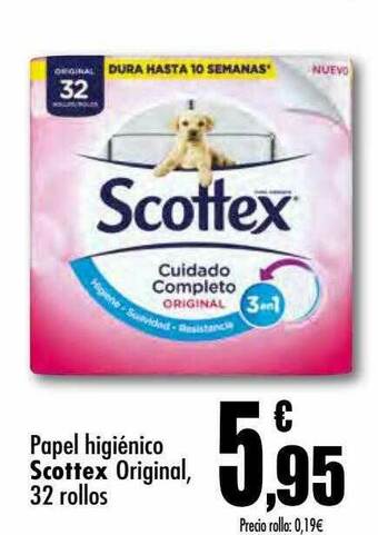 Unide Supermercados Papel Higiénico Scottex Original, 32 Rollos oferta