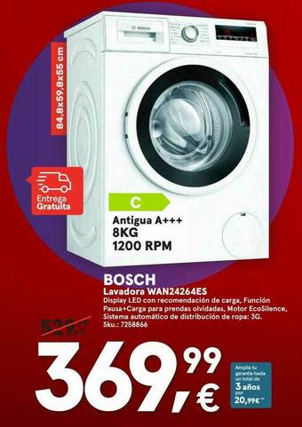 Worten Bosch Lavadora Wan24264es oferta