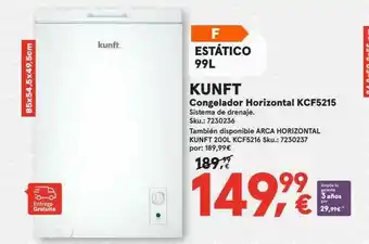 Worten Nkuft Congelador Horizontal Kcf5215 oferta