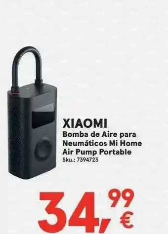 Worten Xiaomi Bomba De Aire Para Neumáticos Mi Home Air Pump Portable oferta