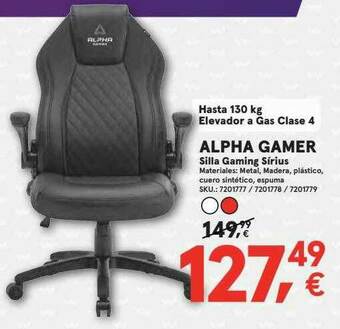 Worten Alpha Gamer Silla Gaming Sirius oferta