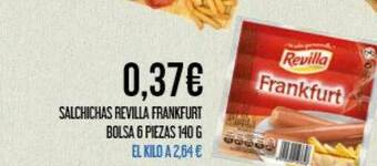Claudio Salchichas Revilla Frankfurt Bolsa 6 Piezas 140 G oferta