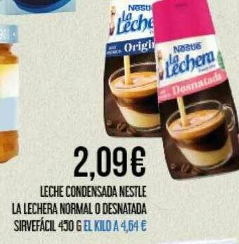 Claudio Leche Condensada Nestle La Lechera Normal O Desnatada Sirvefácil oferta