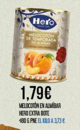 Claudio Melocotón En Almíbar Hero Extra Bote oferta