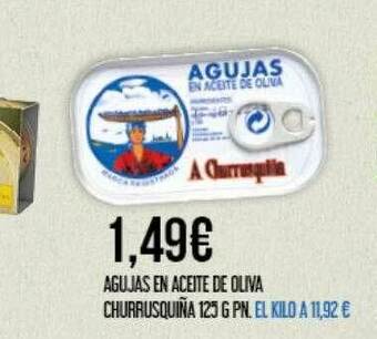 Claudio Agujas En Aceite De Oliva Churrusquiña oferta