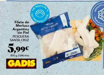 Gadis Filete De Merluza Argentina Sin Peil Pesquera Santa Cruz oferta