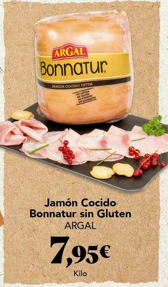 Gadis Jamón Cocido Bonnatur Sin Gluten Argal oferta