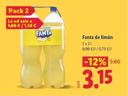 Lidl FANTA de limón oferta