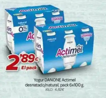 Yogur Danone Actimel Desnatado Natural