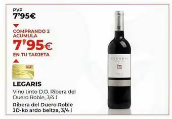 SUPER AMARA Legaris Vino Tinto D.o. Ribera Del Duero Roble oferta