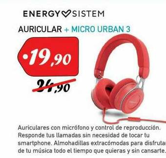 Microsshop Energy Sistem Auricular + Micro Urban 3 oferta