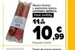 Supeco LEYENDA IBÉRICA Bipack chorizo y salchichón ibérico oferta