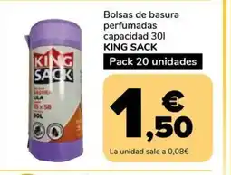 Supeco KING SACK Bolsas de basura perfumadas oferta