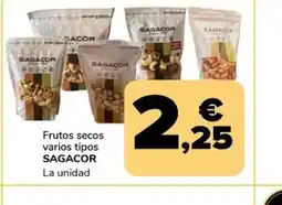 Supeco SAGACOR Frutos secos varios tipos oferta