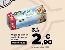 Supeco GUEST Migas de atún en aceite de girasol oferta