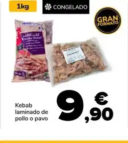 Supeco Kebab laminado de pollo o pavo oferta