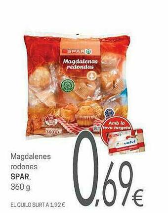 Valvi Supermercats Magdalenes Rodones Spar oferta