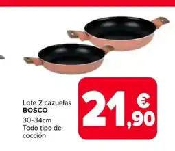 Supeco BOSCO Lote 2 cazuelas oferta