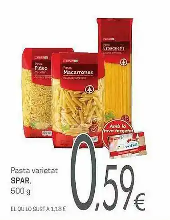 Valvi Supermercats Pasta Varietat Spar oferta