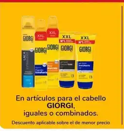 Supeco GIORGI En artículos para el cabello oferta