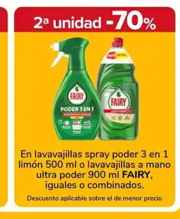 Supeco FAIRY En lavavajillas spray poder 3 en 1 oferta