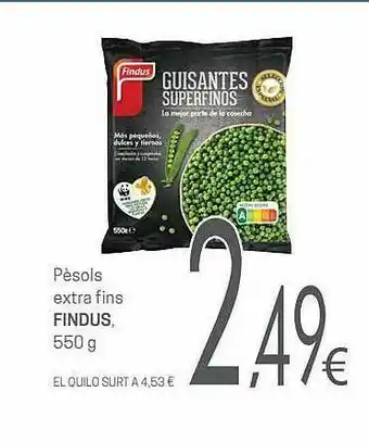 Valvi Supermercats Pèsols Extra Fins Findus oferta