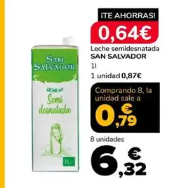 Supeco SAN SALVADOR Leche semidesnatada oferta