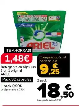 Supeco ARIEL Detergente en cápsulas 3 en 1 original oferta