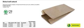 Staples Kalamazoo Bolsa Kraft Natural oferta