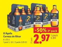 Lidl EL AGUILA Cerveza sin filtrar oferta